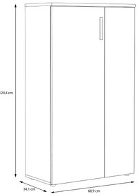 Pantofar ETON alb/gri beton