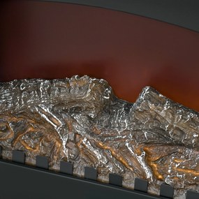 HOMCOM Șemineu electric tip sobă stil neo-retro 2 Uși Sticlă securizată 1000/2000 W LED luminozitate reglabilă Oțel ABS Negru | Aosom Romania