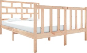 vidaXL Cadru de pat mic dublu, 120x190 cm, lemn masiv de pin