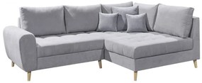Coltar dreapta Alice, 3 locuri, 249 x 175 x 94 cm, gri deschis