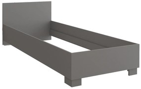 Pat de o persoană 90 cm Oleg II (Alb + gri). 1071611