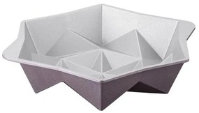 Tava de copt Dr.Oetker Origami 2556, 28 cm, Forma origami, Aluminiu turnat, Roz auriu