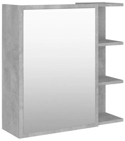 803312 vidaXL Dulap de baie cu oglindă, gri beton, 62,5 x 20,5 x 64 cm, PAL