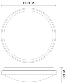 Plafonieră LED Globo 41764-18 BRUNO LED/18W/230V 3000/4000/6000K