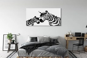 Tablouri pe sticlă zebră pictat