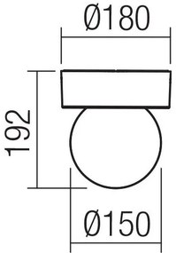Plafonieră de exterior Redo 90641 BULK 1xE27/28W/230V IP44 antracit