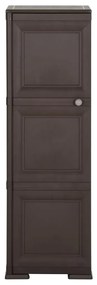 340606 vidaXL Dulap din plastic, 40x43x125 cm, maro, design de lemn