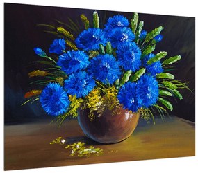 Tablou cu flori alabstre în vază (70x50 cm), în 40 de alte dimensiuni noi