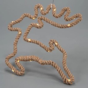 Decorațiune de Crăciun ren 28 x 29 cm, 20 LED-uri, alb cald