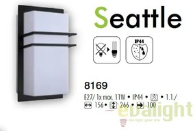 Aplica de perete de exterior, IP44 Seattle 8169 RX