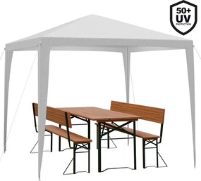 Pavilion gradina cu protectie UV 50+ Alb 3 x 3 m