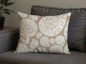 Set 2 bucati huse decorative pentru perna din microfibra SNAIL SHELL 50x70 cm, maro