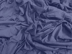 Cearsaf jersey albastru marin 90 x 200 cm