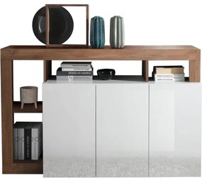 Comodă LENOR alb/stejar