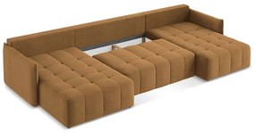 Colțar teracotă extensibil/cu spațiu de depozitare (în formă de "U") Moku – Makamii