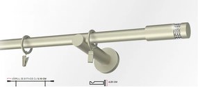 Galerie simpla PICIOR UNIVERSAL - XANTOS-simpla /19 - CROM MAT (Alege marime: 200 cm)