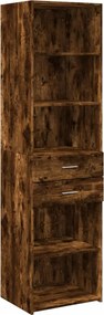 vidaXL Dulap înalt, stejar fumuriu, 50x42,5x185 cm, lemn prelucrat