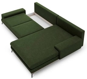 Colțar extensibil cu șezlong pe partea dreaptă Windsor &amp; Co Sofas Planet, verde smarald