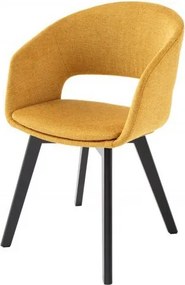 Set 2 scaune design scandinav Nordic Star galben mustar