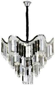 Candelabru Modern Ø600 mm, 12 Becuri E27, Design Chrom, H556 mm – Model 78012-600 CH