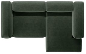 Colțar verde (cu colț pe partea dreaptă/cu șezlong) Bergamo – Cosmopolitan Design