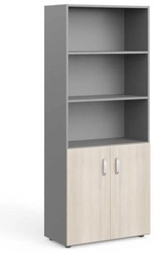 Dulap înalt Manager 79,9 x 42,2 x 196,5 cm, salcâm deschis / gri