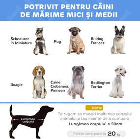 PawHut Pat Ridicat pentru Câini Mici și Medii, cu Suport Reglabil pentru Cap, Plasă Respirabilă pentru Exterior, 91x69x29 cm, Negru | Aosom Romania