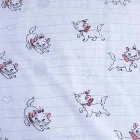 Lenjerie de pat pentru copii albă din bumbac pentru pătuț 100x135 cm Marie Cat "Bow" – Jerry Fabrics