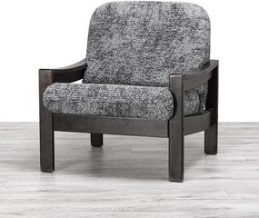 Gaico Huse bielastice MARMO gri fotoliu cu manere de lemn (l. 40 - 70 cm)