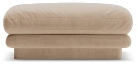 Taburet bej cu tapițerie din catifea Torino – Micadoni