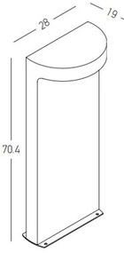 Stalp LED din beton pentru iluminat exterior decorativ IP65 Molly I