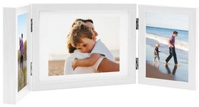 vidaXL Ramă foto triplă, colaj, alb, 22x15 cm + 2 x (10x15 cm)
