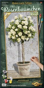 Pictura dupa numere Trandafiri Albi 40/80 cm