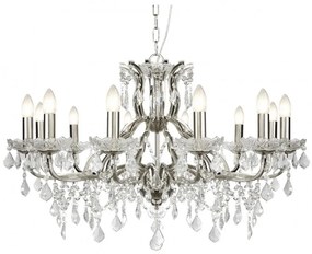 Candelabru stil clasic cu 12 brate Paris argintiu satin 87312-12SS SRT
