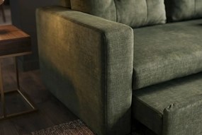 Canapea extensibila, catifea verde, SMART 140cm