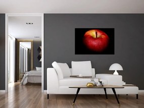 Tablou cu măr pe fundal negru (90x60 cm)