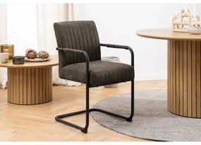 Scaune de dining gri-închis 2 buc. Adele – Actona