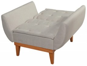 Fotoliu, Lemn Solid, Fiona Berjer, Crem
