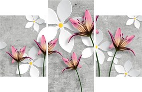 Tablou cu abstracție florală (90x60 cm)