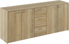 Comoda HUGOS 180, stejar sonoma, PAL melaminat, 180x42x75 cm