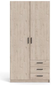 Șifonier în culoare naturală cu aspect de lemn de stejar 99x200 cm Sprint – Tvilum