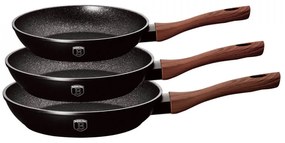 Set tigai marmorate (3 piese) din aluminiu forjat Ebony Rosewood Collection Berlinger Haus BH 1727
