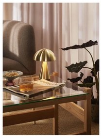 Veioză aurie LED cu intensitate reglabilă (înălțime 20 cm) Mush – Hübsch