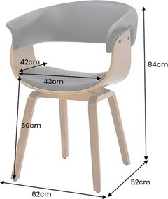 Scaun retro imitatie piele neagra, lemn furniruit ORGANIC