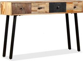 vidaXL Masă consolă Lemn masiv de tec reciclat 120x30x76 cm