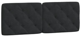 374722 vidaXL Pernă tăblie de pat, negru, 120 cm, catifea