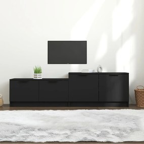 811485 vidaXL Comodă TV, negru, 158,5x36x45 cm, lemn prelucrat