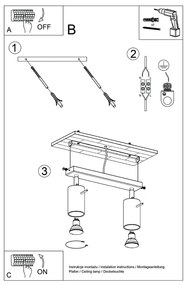 Spot verde 6x30 cm Etna – Sollux