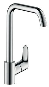 Baterie bucatarie Hansgrohe Focus cu pipa rotativa crom