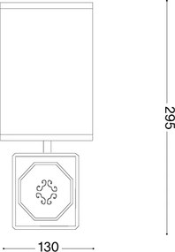 Ideal Lux - Lampă de masă KALI 1xE14/40W/230V alb/gri